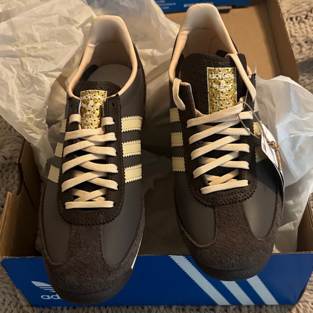 Adidas Brown and Cream Retro Runner Sneakers (SL 72 OG Women) - Picture 5 of 6